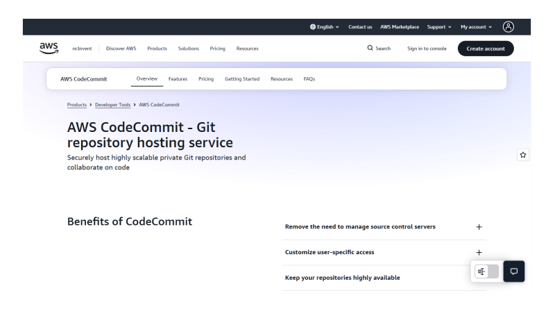 aws-codecommit-homepage