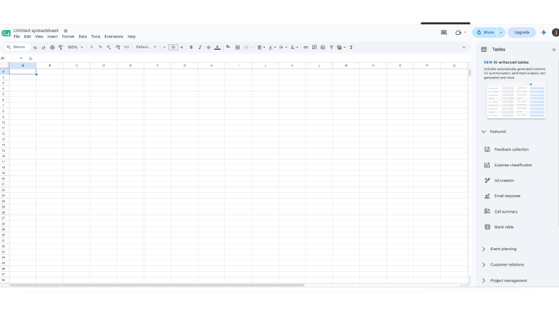 google-sheets-homepage