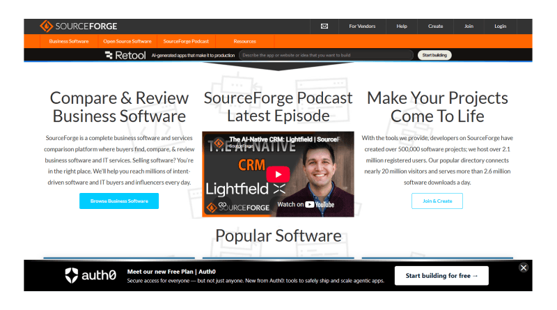 sourceforge-homepage
